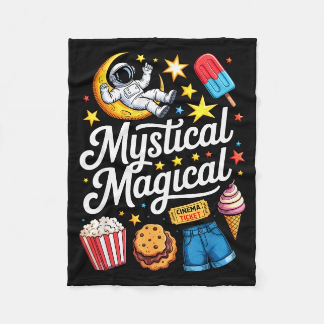 Cute Funny Astronaut Cookies Kids Boy Toddler Girl Fleecefilt (Framsidan)