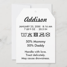 Cute Funny Baby Birth Notice