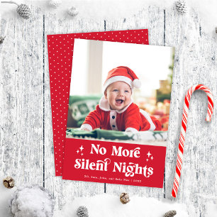 Cute Funny Baby, inget mer tyst nattfoto Julkort