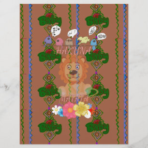 Cute Funny Baby Lejona Kung: Hakuna Matata Design