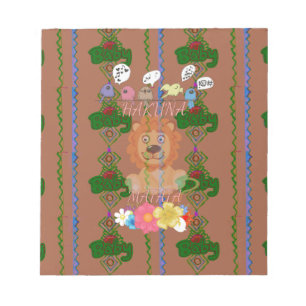 Cute Funny Baby Lejona Kung: Hakuna Matata Design Anteckningsblock