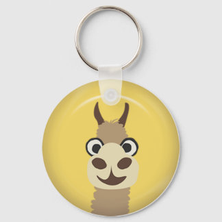 CUTE FUNNY BABY LLAMA BRIGHT GULT ORANGE FARM C NYCKELRING