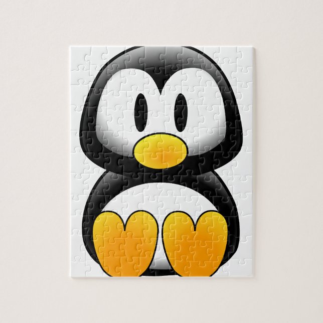 Cute Funny Baby Penguin Pussel (Vertikal)