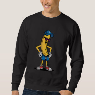 Cute Funny Banana Costume Coola Women Manar Banana Lång Ärmad Tröja