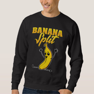 Cute & Funny Banana Split Gymnastics Lång Ärmad Tröja