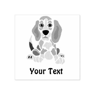 Cute Funny Beagle Frimärke Stämpel