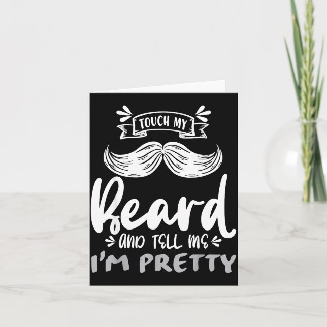 Cute Funny Beard Quote Gift For Bearded Men And Lo Kort (Framsida)