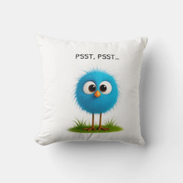 Cute Funny Bird Pillow PSST Design Gift för hemmet Kudde