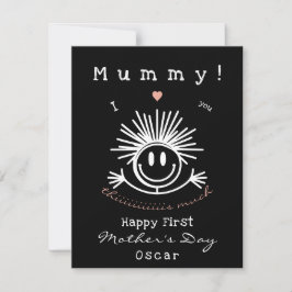 Cute Funny Black Card Mors dag