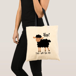 Cute Funny Black Sheep Tygkasse