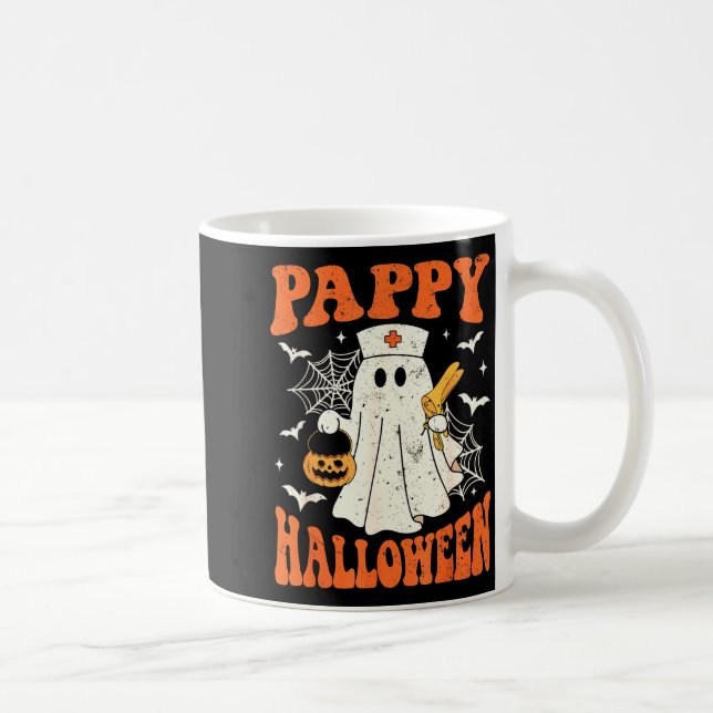 Cute Funny Boo Ghost Nurses Pappy Halloween Obgyn  Kaffemugg (Höger)
