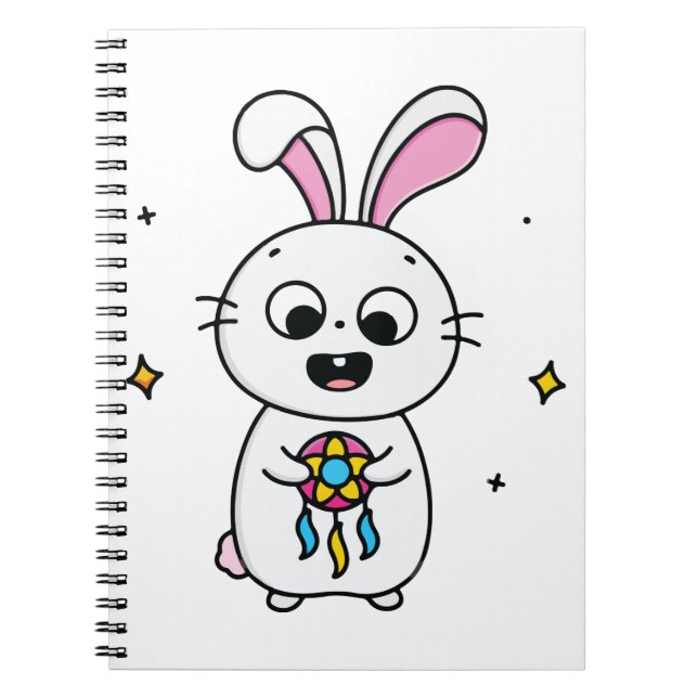 Cute & Funny Bunny Anteckningsbok (Framsidan)