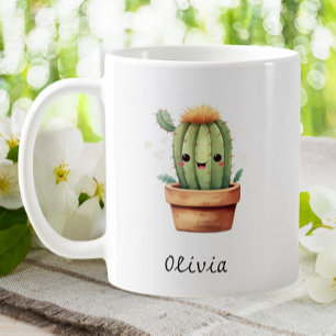 Cute Funny Cactus Garden Houseplant Personlig Kaffemugg