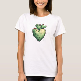 Cute Funny Cactus Heart Valentine Day T Shirt