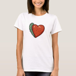 Cute Funny Cactus Heart Valentine Day T Shirt