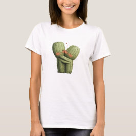Cute Funny Cactus Heart Valentine Day T Shirt