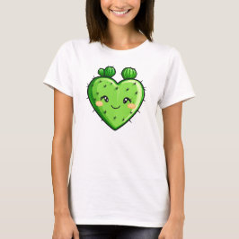 Cute Funny Cactus Heart Valentine Day T Shirt