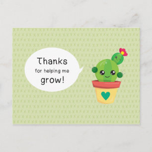 Cute Funny Cactus Tack för att du hjälper mig att  Vykort