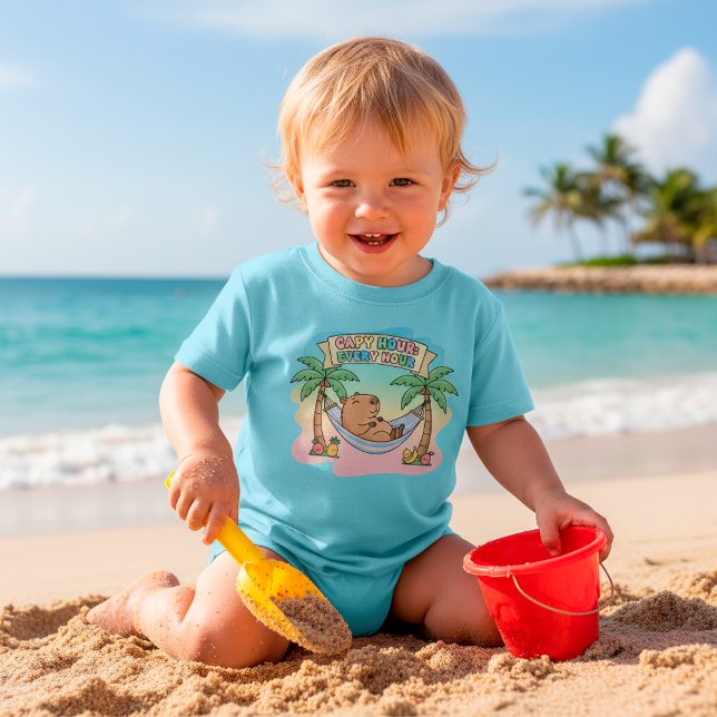 Cute Funny Capybara:Capy Timme: Varje timmes Teckn T Shirt (Skapare uppladdad)