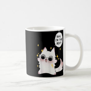 Cute Funny Cat Funny Anime Meme Nej, det bästa går Kaffemugg