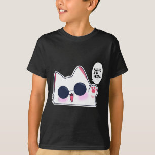 Cute Funny Cat Funny Anime Meme Nej, jag skulle Wi T Shirt