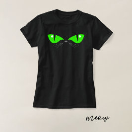 Cute Funny Cat Grönt Ögon Cat Lover Gift T Shirt