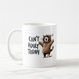 Cute Funny Cat 'I can't Adult Today' Coffee Mug Kaffemugg