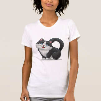 Cute Funny Cat Lover Heart Shape T Shirt