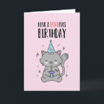Cute Funny Cat Lover Kitten Pun Purrfect Birthday Kort<br><div class="desc">Lustigt och sött födelsedagskort för dem som slår kärlek och humor. Perfekt för att önska dina vänner och din familj grattis på födelsedagen. Besök vår butik om du vill ha mer födelsedagskort. Du hittar något coola,  humoristiskt och ibland sarkastiskt födelsedagskort för din speciella.</div>