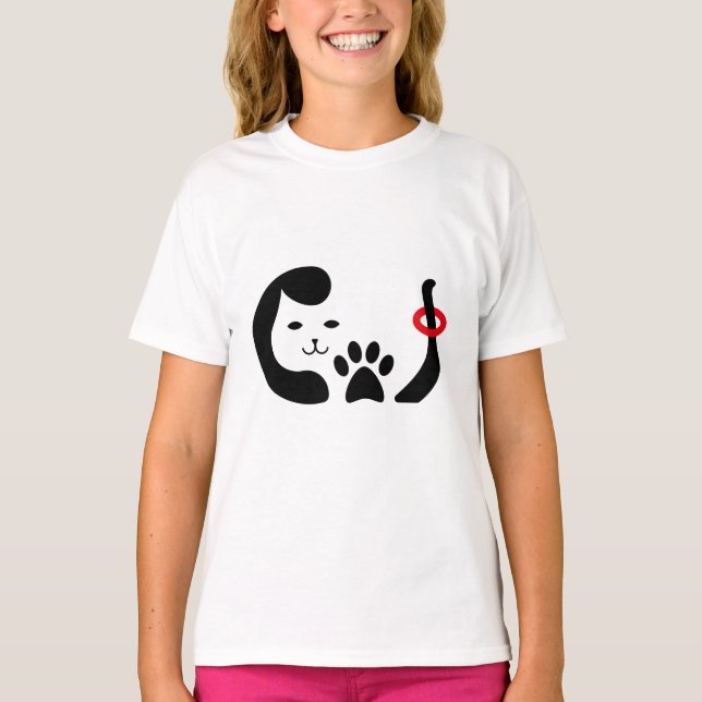 Cute Funny Cat Meow T Shirt (Framsida)