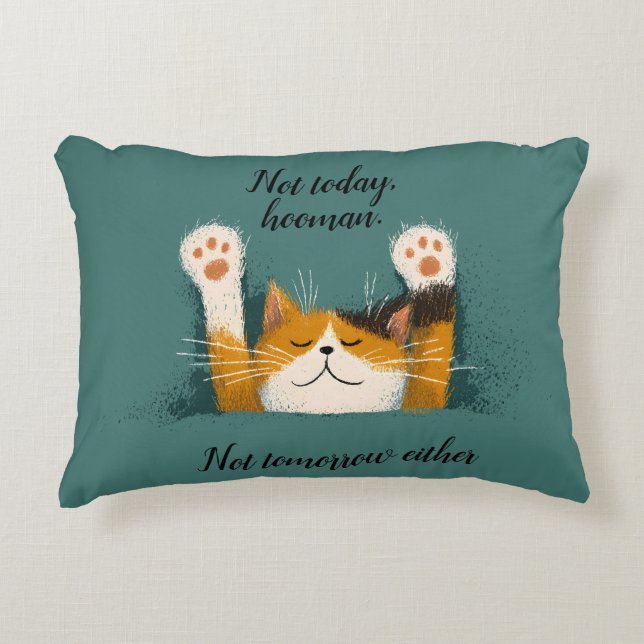 Cute Funny Cat Nap Prydnadskudde (Framsidan)