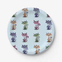 Cute Funny Cat Papper Plate