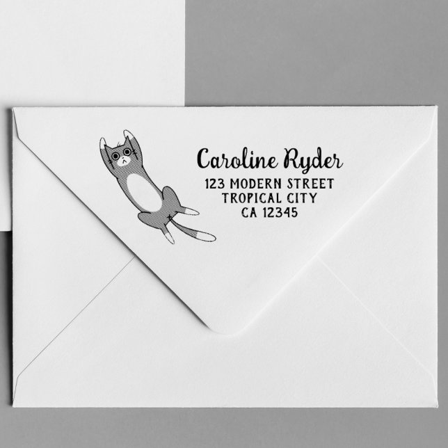 Cute Funny Cat Personlig Stämpel (Skapare uppladdad)