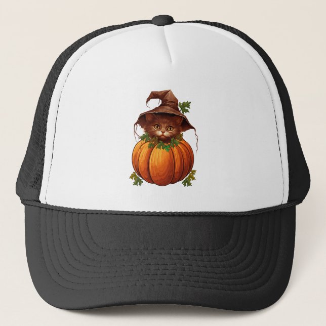CUTE FUNNY CAT PUMPKIN KEPS (Framsida)