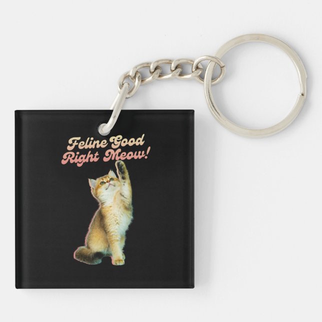 Cute Funny Cat Typography med lekkattunge (Baksidan)