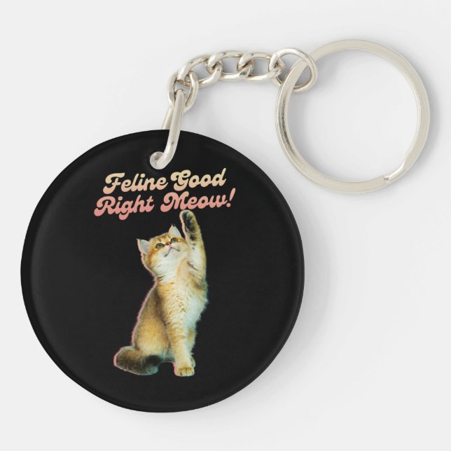 Cute Funny Cat Typography med lekkattunge (Baksidan)