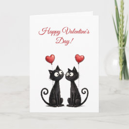 Cute Funny Cat Valentine Folded Greeting Card Kort
