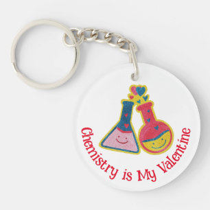 Cute Funny Chemist Valentine Day Chemistry Keych