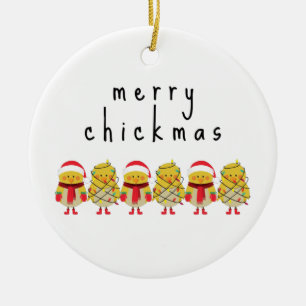 Cute Funny Chicken Gift Julgransprydnad Keramik