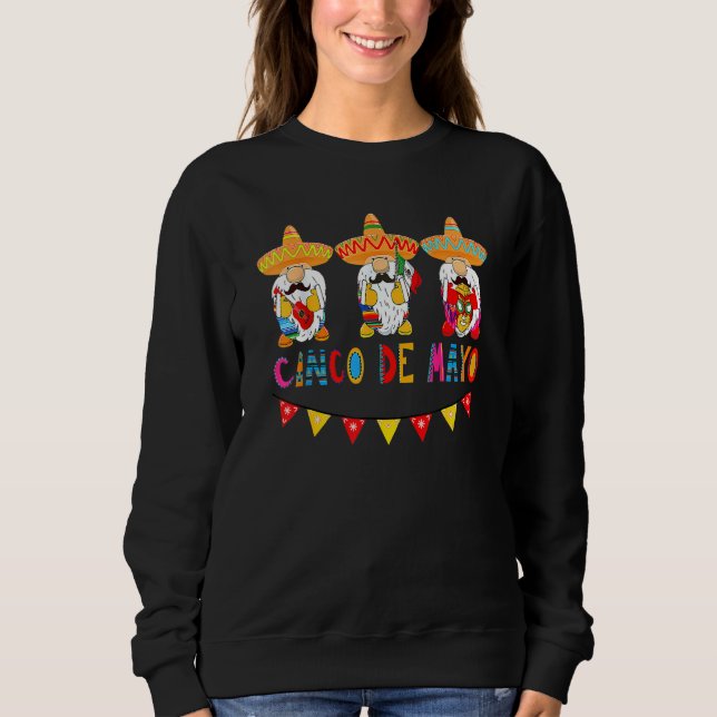 Cute Funny Cinco De Mayo Gnome Mexican Fiesta Part T Shirt (Framsida)