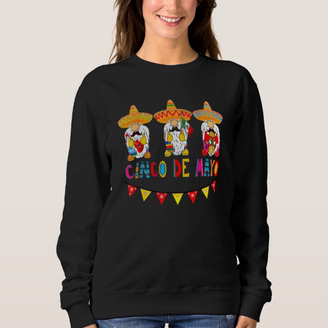 Cute Funny Cinco De Mayo Gnome Mexican Fiesta Part T Shirt (Framsida)