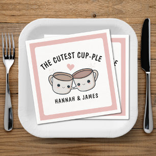 Cute Funny Coffee Kopp - lite Bröllop-årsdag Pappersservett