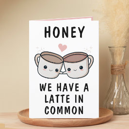 Cute Funny Coffee Kopp spp. Grattis på födelsedage Tack Kort