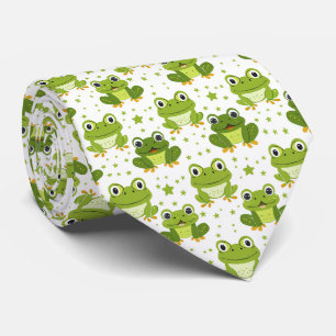 Cute Funny Colorful Frog Neck Tie Slips