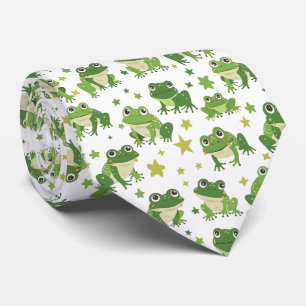 Cute Funny Colorful Frog Neck Tie Slips