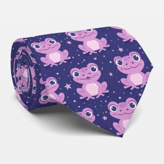 Cute Funny Colorful Frog Neck Tie Slips