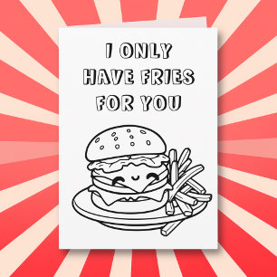 Cute Funny Coloring Page Pun Alla hjärtans dag Kort