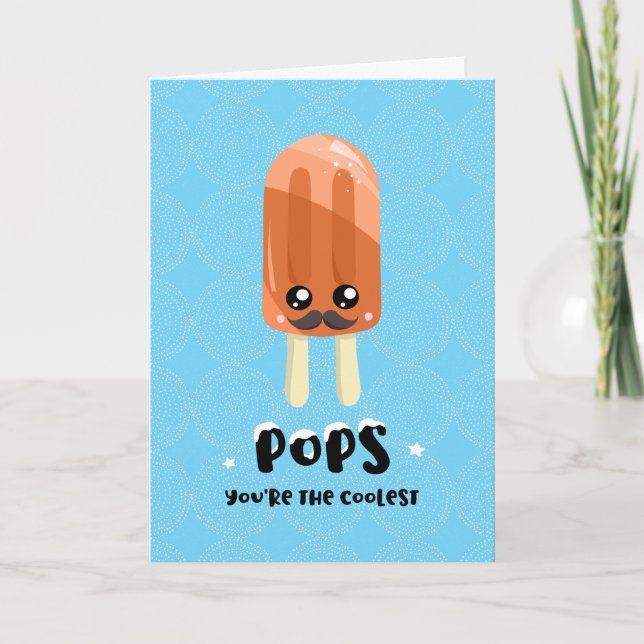 Cute Funny Coolest Popsicle Fars dag Kort (Framsida)