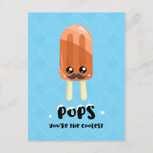 Cute Funny Coolest Popsicle Fars dag Vykort