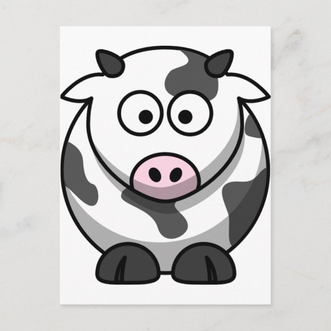 Cute Funny Cow Vykort (Framsida)